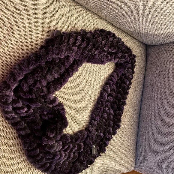 Adrienne Landau Knitted Rabbit Fur Infinity Scarf - Picture 4 of 6